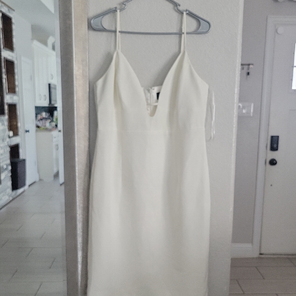 Bardot Cream Strapless Dress